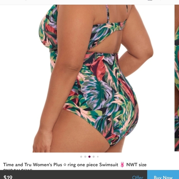 Time and Tru Tropical Cutout One Piece Swimsuit **Bundle and Save**Make me offer - Picture 3 of 5